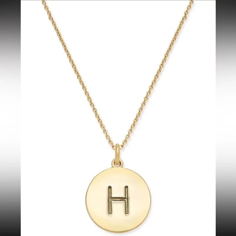 Kate Spade New York Initial Pendant Necklace H Gold